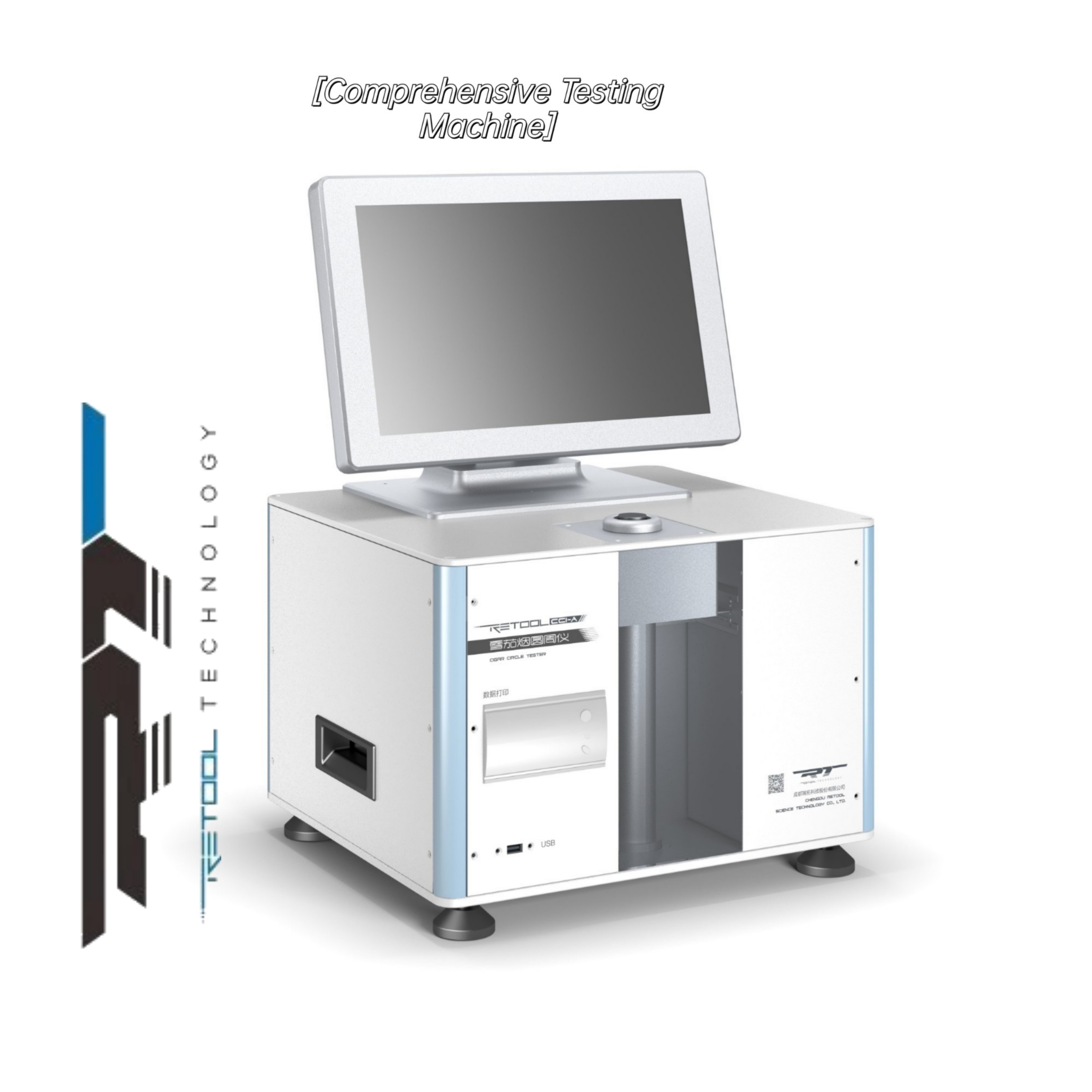 Sensor Laser CCD Pengukuran Akurat Cigar Circle Tester Sampling Rotasi 360 Derajat