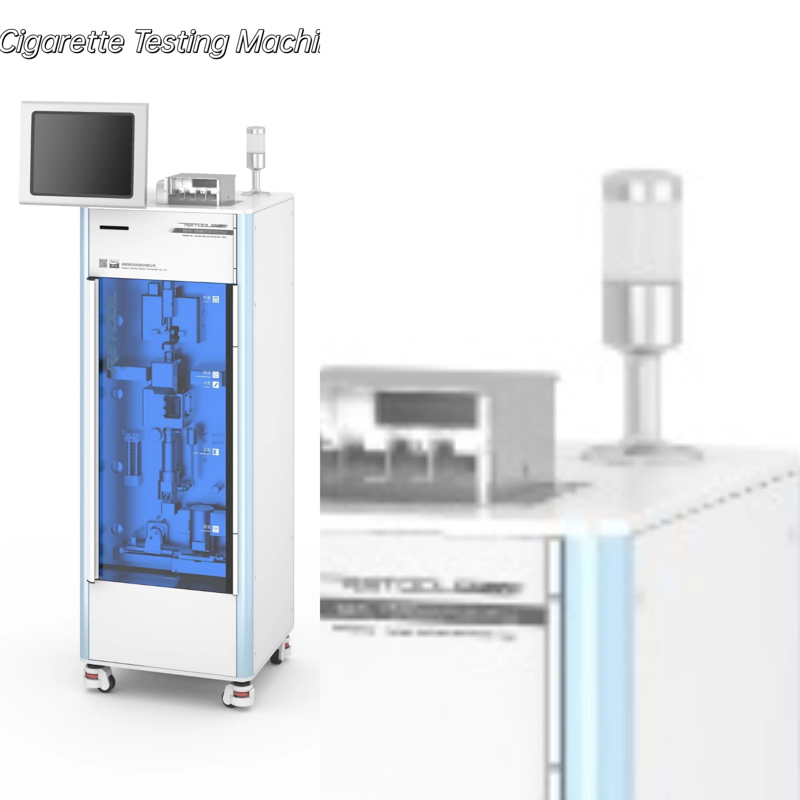 0,6 × 0,6 × 1,4 m Mesin Uji Rokok RT Batang Filter Rokok Tester Multifungsi
